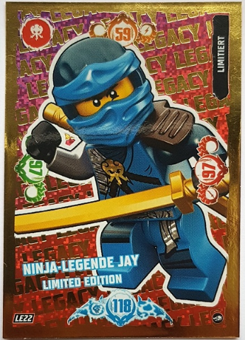 NINJAGO Trading Card Game (German) Series 10 - # LE22 Ninja-Legende Jay Limited Edition