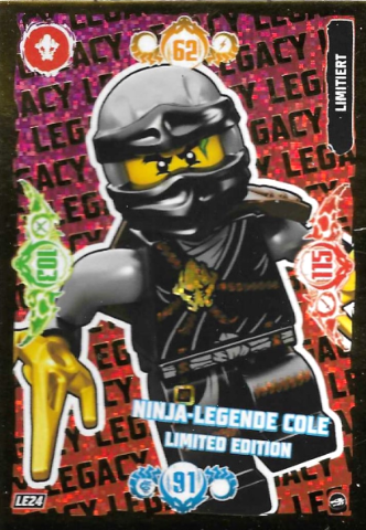 NINJAGO Trading Card Game (German) Series 10 - # LE24 Ninja-Legende Cole Limited Edition