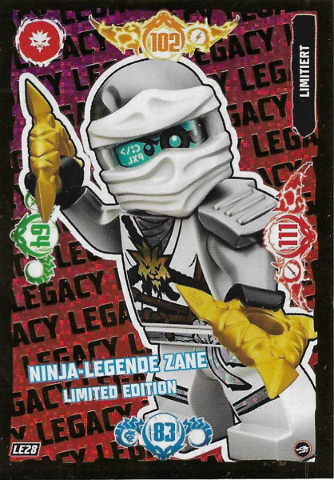 NINJAGO Trading Card Game (German) Series 10 - # LE28 Ninja-Legende Zane Limited Edition