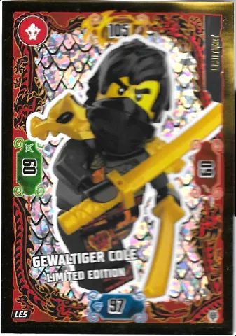 NINJAGO Trading Card Game (German) Series 11 - # LE5 Gewaltiger Cole Limited Edition