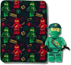 NINJAGO Plush Throw (102 x 127 cm) and Lloyd Minifigure Plush Set