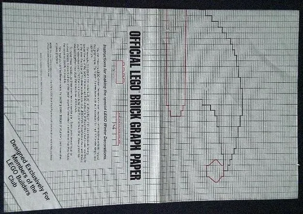 Brick Graph Paper, Exclusive for LEGO Builders Club, 1991 - Winter Decorations