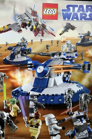 Star Wars Clone Wars Poster, AAT & Republic Attack Shuttle