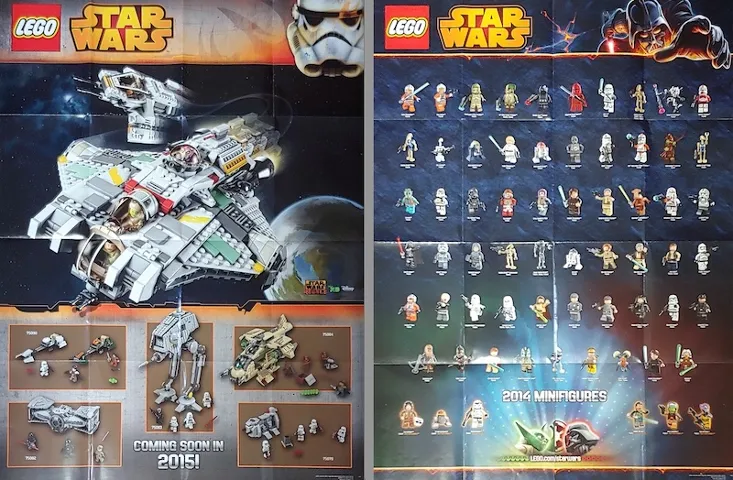 Star Wars 2014 Minifigure Gallery Poster / The Ghost with Upcoming 2015 Sets (Double-Sided)