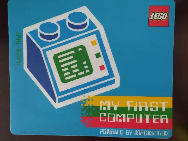 Computer Mouse Pad, My First Computer Powered By Imagination Pattern
