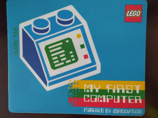 Computer Mouse Pad, My First Computer Powered By Imagination Pattern
