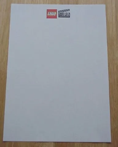 Paper, Letter / Sketch with LEGO Studios Logo Pattern