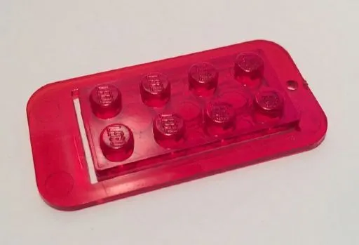 Paper Clip Plastic, LEGO Brick with Thick Edge, Hole in End