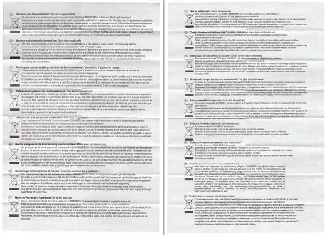 Paper Information Note, Environmental Warning Leaflet