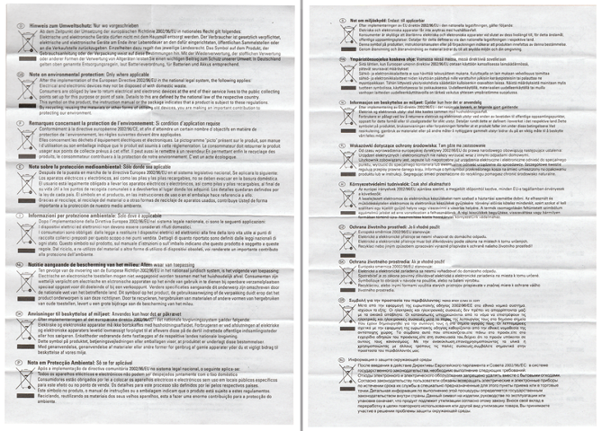 Paper Information Note, Environmental Warning Leaflet