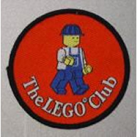 Patch, Sew-On Cloth Round, The LEGO Club (Classic Construction Worker Walking)
