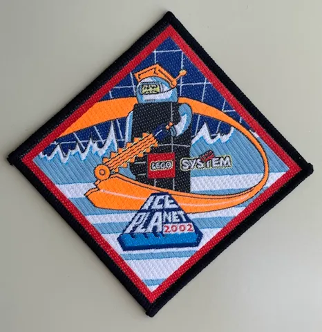 Patch, Sew-On Cloth Diamond Black Border, Ice Planet 2002