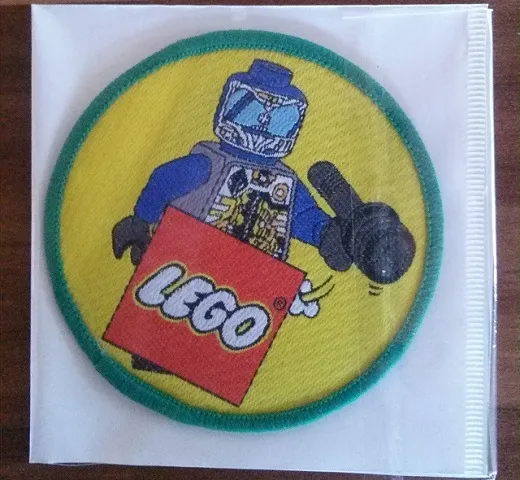 Patch, Sew-on Cloth Round, Minifigure UFO Droid Blue