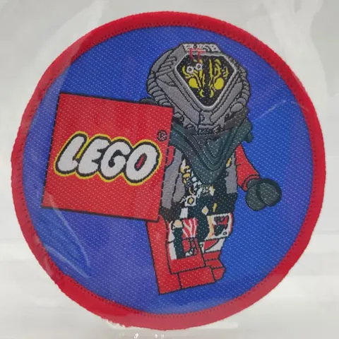 Patch, Sew-on Cloth Round, Minifigure UFO Zotaxian Alien - Red Pilot
