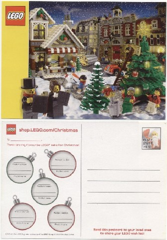 Postcard - Christmas Scene with 2009 Sets