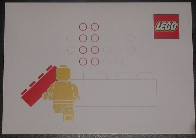 Postcard - Launch of our new corporate look - Minifigure with Bricki