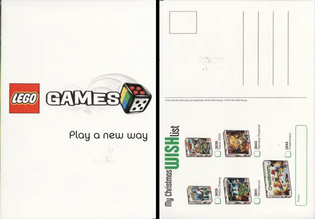 Postcard - World Club My Christmas Wish List - Games