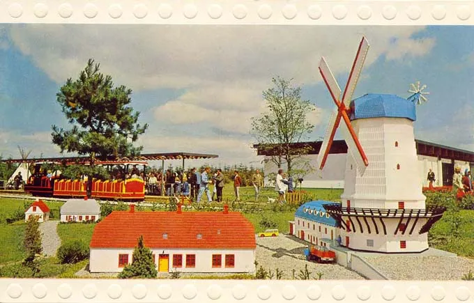 Postcard - Legoland Parks, Legoland Billund - Miniland, The Dybb­øll windmill