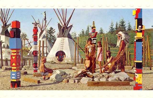 Postcard - Legoland Parks, Legoland Billund - Legoredo, The Red Indian Village