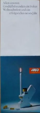 Postcard - Christmas, Candle and Brick Angel, Folding