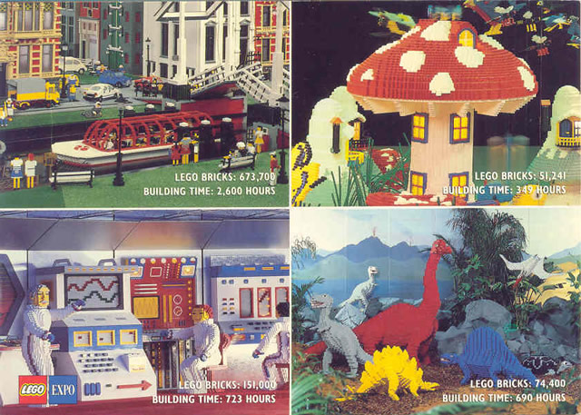 Postcard - 4 Model Scenes from 'The Best of LEGO World Shows' Exhibition