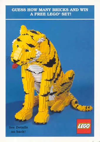 Postcard - Guessing Competition - Tiger Model (exclusive for Lego Builders Club)