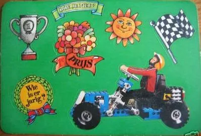 Postcard - Birthday Party Invitation with Stickers - A-6 Technic Racer (Dutch)