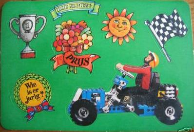 Postcard - Birthday Party Invitation with Stickers - A-6 Technic Racer (Dutch)