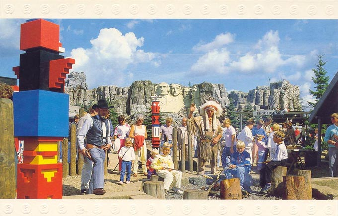Postcard - Legoland Parks, Legoland Billund - Legoredo with Mount Rushmore Model 3