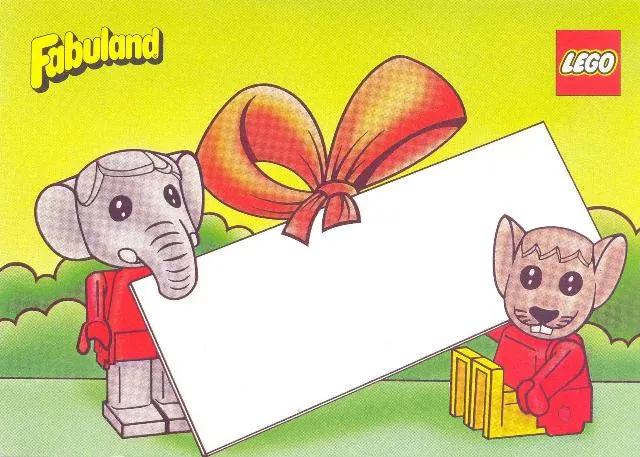 Postcard - Fabuland Elephant and Mouse