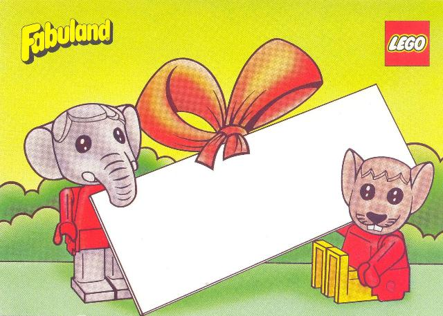 Postcard - Fabuland Elephant and Mouse