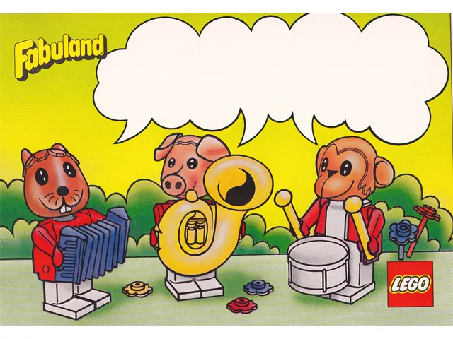 Postcard - Fabuland Bunny, Pig and Monkey