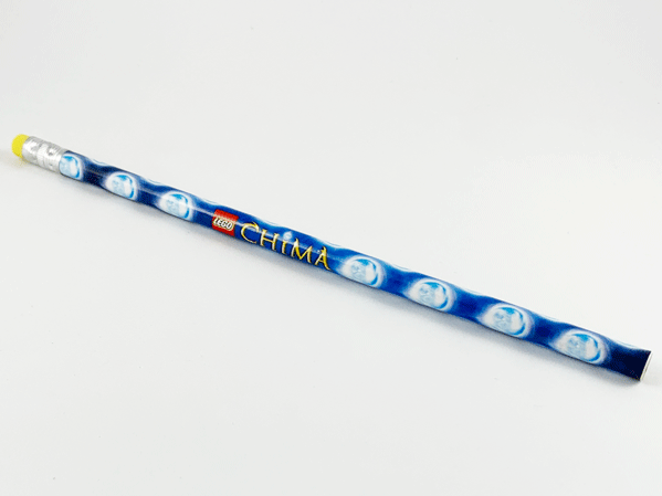 Pencil, LEGENDS OF CHIMA Blue with Chi Orbs, Yellow Eraser