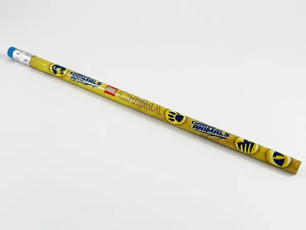 Pencil, LEGENDS OF CHIMA Yellow with Tribe Symbols, Blue Eraser
