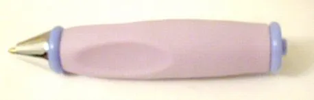 Bead, Pen Body with Light Violet Ends, Chrome Tip