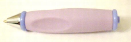Bead, Pen Body with Light Violet Ends, Chrome Tip