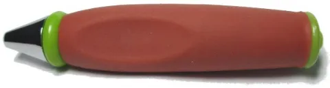 Bead, Pen Body with Lime Ends, Chrome Tip