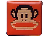 Magnet, Paul Frank Square with Monkey Head Mosaic Pattern (Julius)