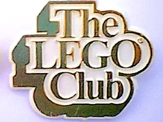 Pin, The LEGO Club UK Badge, Gold Text, White Background
