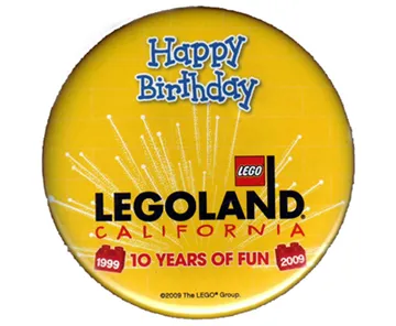 Pin, LEGOLAND California Happy Birthday 10 Years of Fun