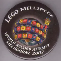 Pin, LEGO Millipede World Record Attempt Melbourne 2002 Badge