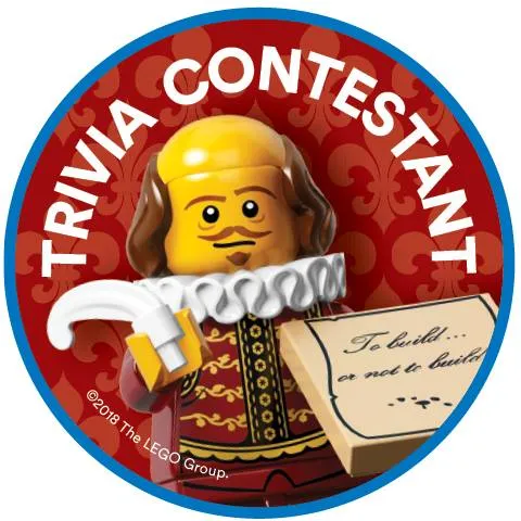 Pin, Trivia Contestant 2 Piece Badge