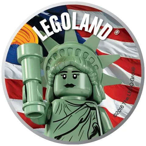 Pin, LEGOLAND Lady Liberty 2 Piece Badge