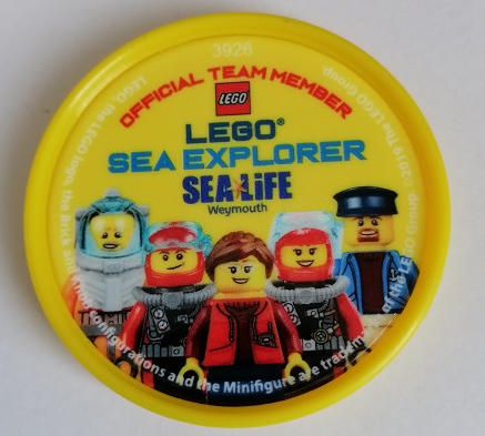 Pin, LEGO Sea Explorer, Sea Life Weymouth, Official Team Member 2 Piece Badge