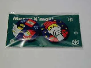 Pin, Santa round 2 piece set
