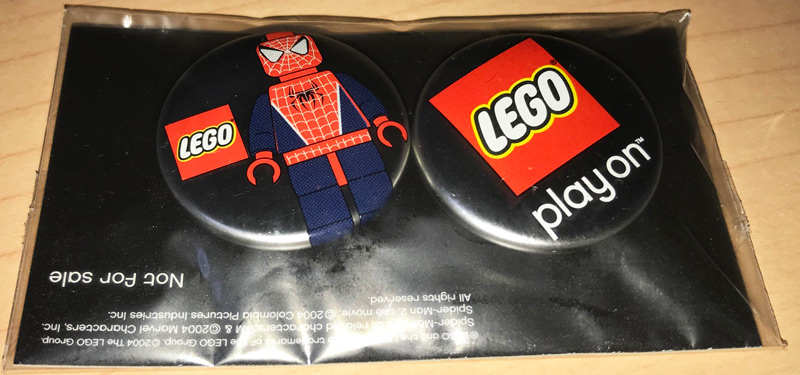 Pin, Spider-Man and LEGO Logo 'play on' round 2 Piece Set