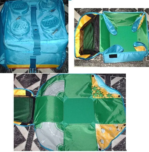Travel Bag with Baseplate and Fold Out Town Playmat