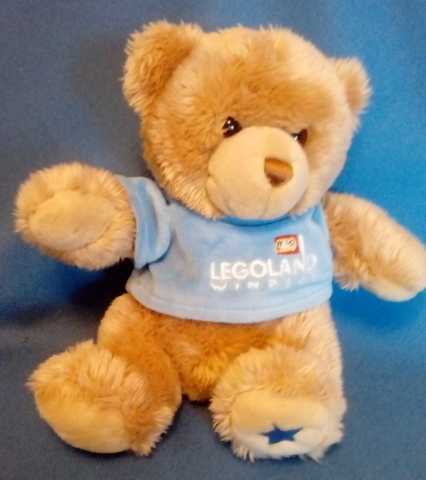 Teddy Bear Plush - LEGOLAND Windsor Light Blue Shirt and Blue Star on Foot
