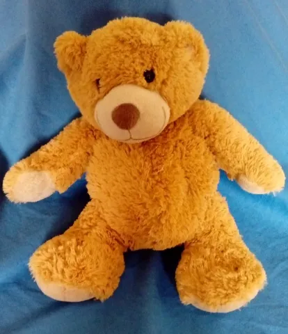 Teddy Bear Plush - Royal Blue Brick on Foot