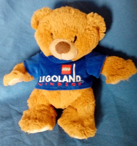 Teddy Bear Plush - LEGOLAND Windsor Royal Blue Shirt and Blue Brick on Foot